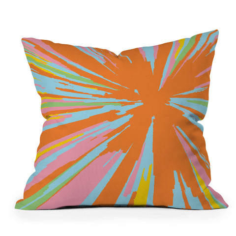 Rosie Brown Pin Wheel Outdoor Throw Pillow
