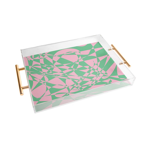 Rosie Brown Pink Doodle Acrylic Tray