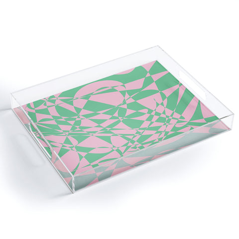 Rosie Brown Pink Doodle Acrylic Tray
