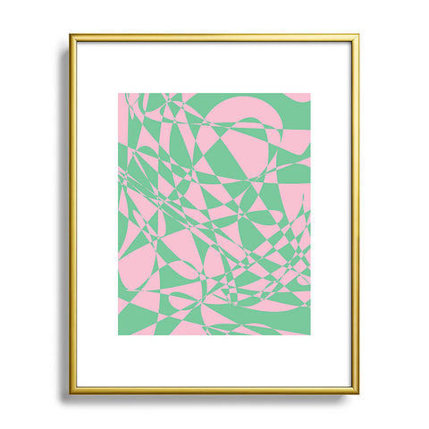Rosie Brown Pink Doodle Metal Framed Art Print