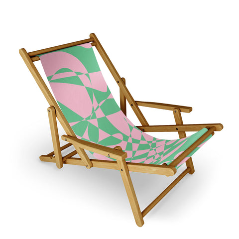 Rosie Brown Pink Doodle Sling Chair