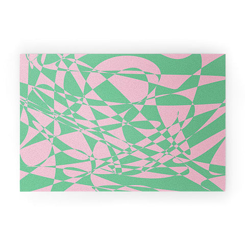 Rosie Brown Pink Doodle Welcome Mat