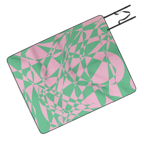 Rosie Brown Pink Doodle Picnic Blanket