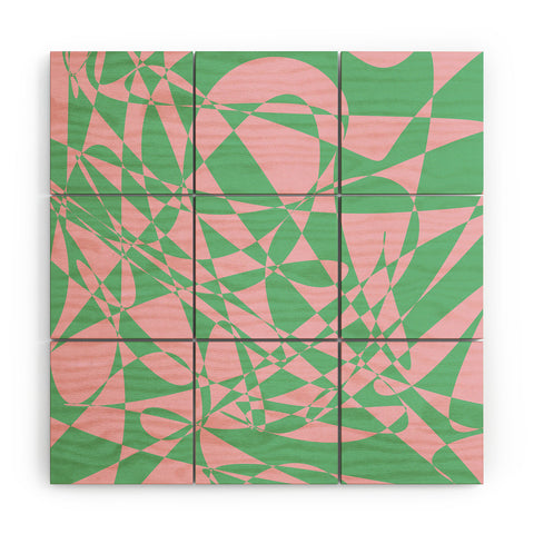 Rosie Brown Pink Doodle Wood Wall Mural