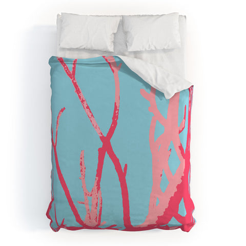 Rosie Brown Pink Seaweed Duvet Cover