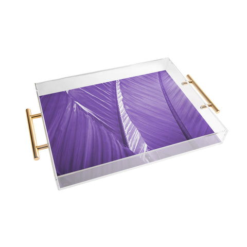 Rosie Brown Purple Palms Acrylic Tray