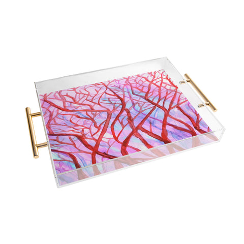 Rosie Brown Red Coral Acrylic Tray