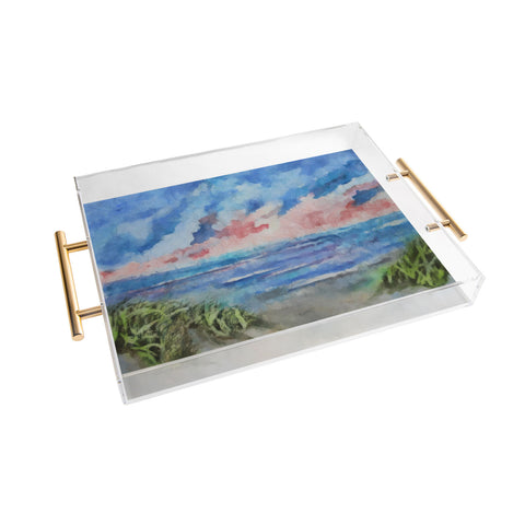 Rosie Brown Sensual Sunset Batik Acrylic Tray