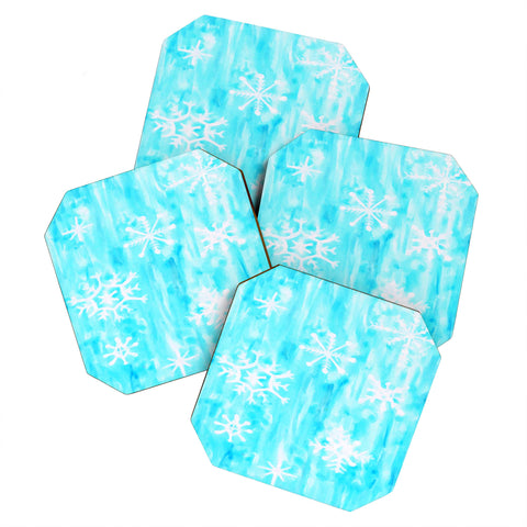 Rosie Brown Snowing Coaster Set