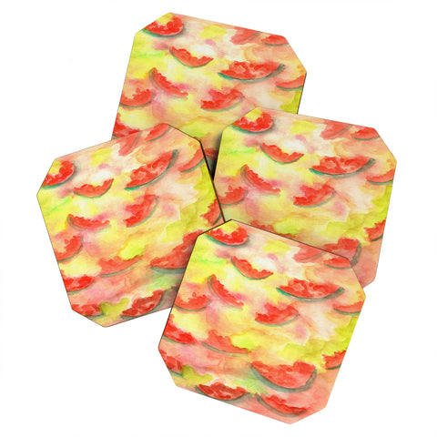 Rosie Brown Summer Fruit Coaster Set