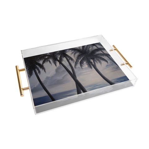 Rosie Brown Sunset Palms Acrylic Tray