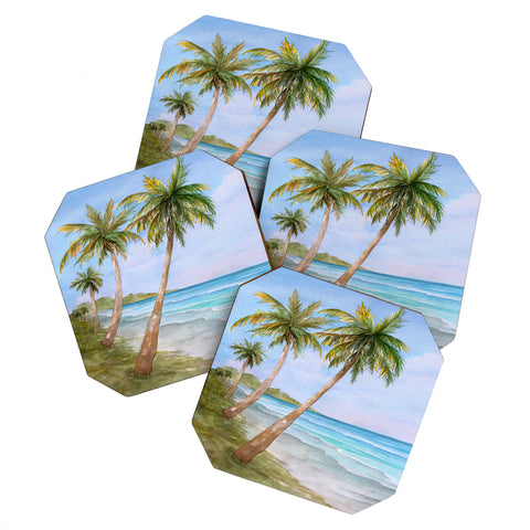 Rosie Brown Swaying Palms Coaster Set