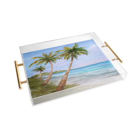 Rosie Brown Swaying Palms Acrylic Tray
