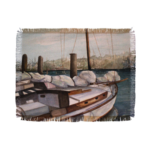 Rosie Brown Timmys Ship Throw Blanket