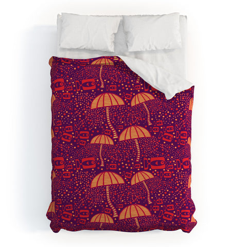 Ruby Door Jelly Fish Light Scape Duvet Cover