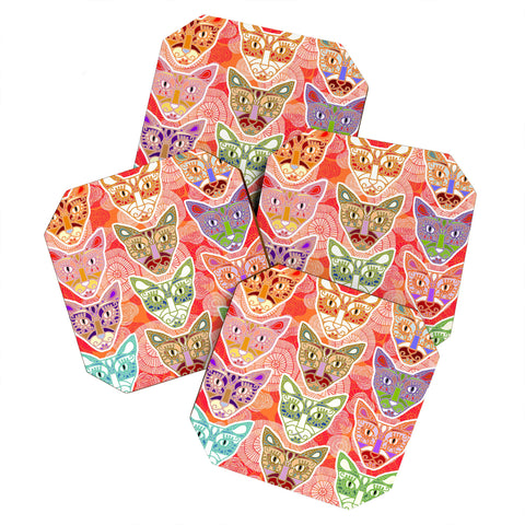 Ruby Door Mexicali Cats Coaster Set