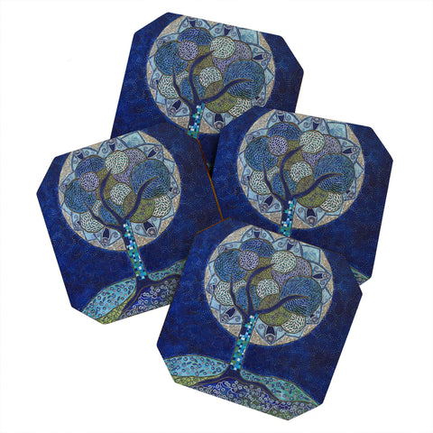 Ruby Door Moon In Bloom Coaster Set