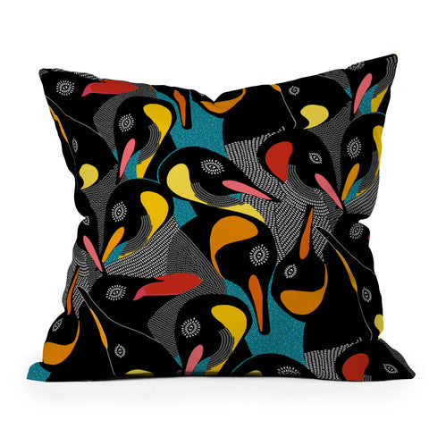 Ruby Door Polar Penguins Outdoor Throw Pillow