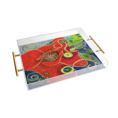 Ruby Door Poppy And Juggler Acrylic Tray