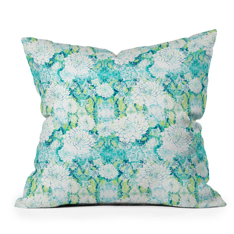 Ruby Door Summery Succulents Outdoor Throw Pillow