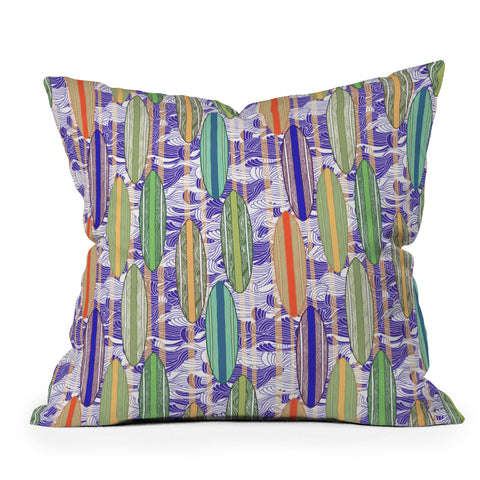 Ruby Door Surfer Stripe In Earth Tones Outdoor Throw Pillow