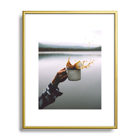 Rustic Bones Coffee Cheers Metal Framed Art Print