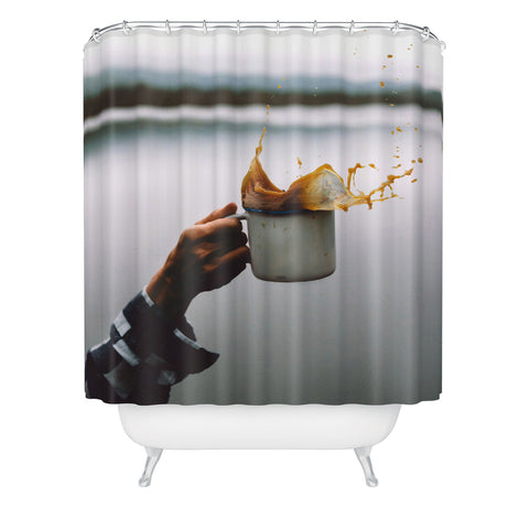 Rustic Bones Coffee Cheers Shower Curtain