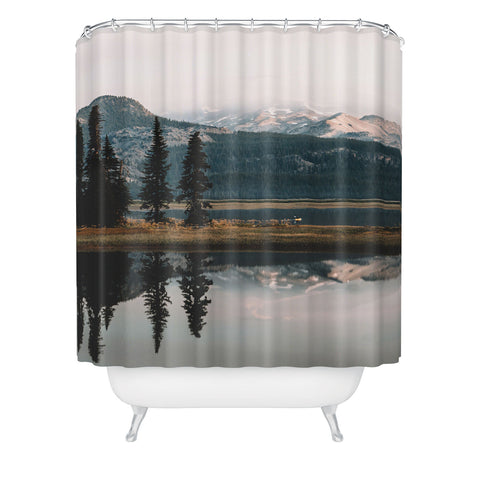 Rustic Bones Sparks Lake Shower Curtain