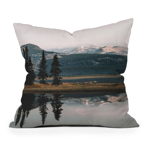 Rustic Bones Sparks Lake Throw Pillow