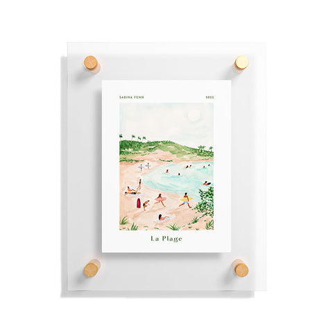Sabina Fenn Illustration Beach Day Poster Print Floating Acrylic Print