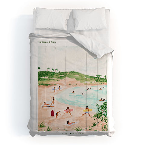 Sabina Fenn Illustration Beach Day Poster Print Comforter