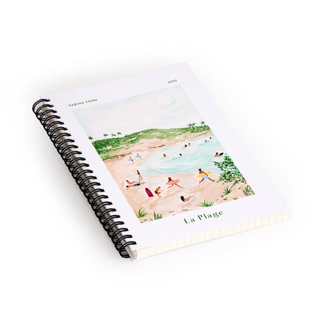Sabina Fenn Illustration Beach Day Poster Print Spiral Notebook