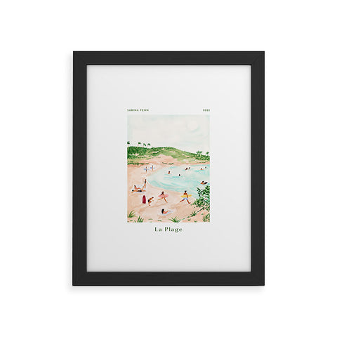 Sabina Fenn Illustration Beach Day Poster Print Framed Art Print