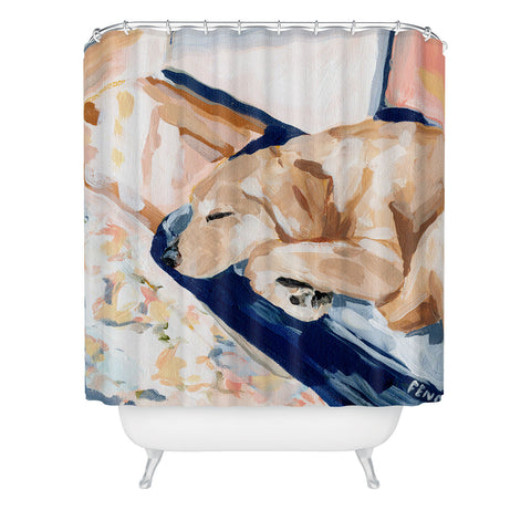 Sabina Fenn Illustration Bella Sleeping Shower Curtain
