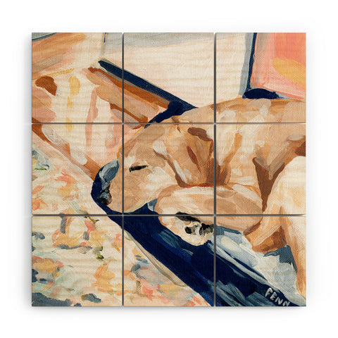 Sabina Fenn Illustration Bella Sleeping Wood Wall Mural