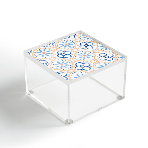 Sabina Fenn Illustration Blue Tiles Acrylic Box