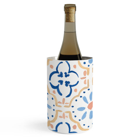 Sabina Fenn Illustration Blue Tiles Wine Chiller