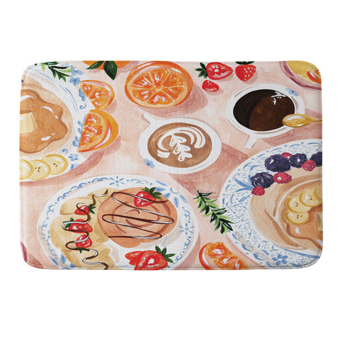 Sabina Fenn Illustration Brunch Memory Foam Bath Mat