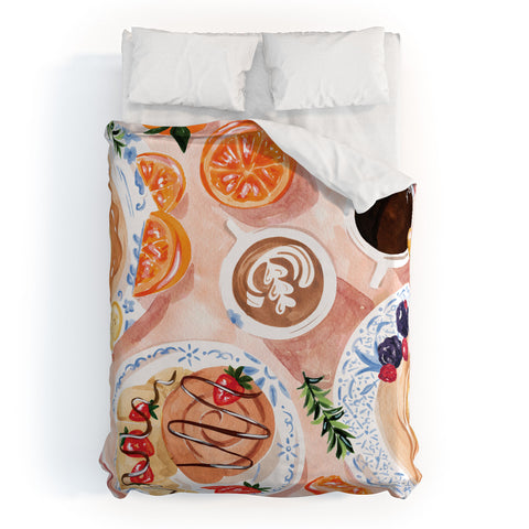 Sabina Fenn Illustration Brunch Duvet Cover