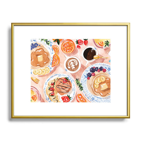 Sabina Fenn Illustration Brunch Metal Framed Art Print