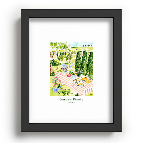 Sabina Fenn Illustration Garden Picnic Recessed Framing Rectangle