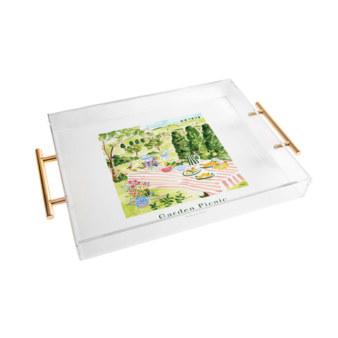 Sabina Fenn Illustration Garden Picnic Acrylic Tray