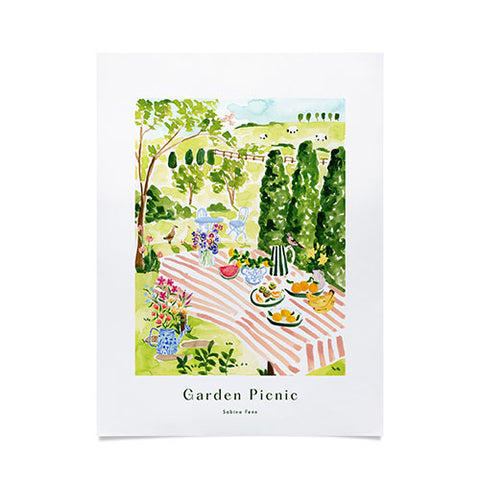 Sabina Fenn Illustration Garden Picnic Poster