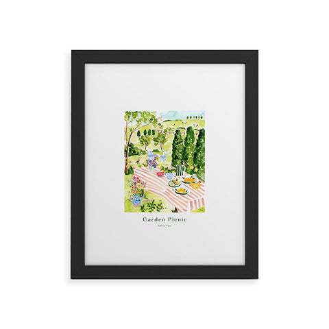 Sabina Fenn Illustration Garden Picnic Framed Art Print