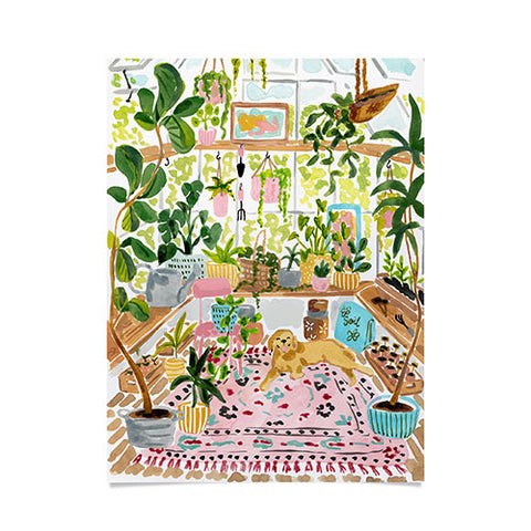 Sabina Fenn Illustration Greenhouse Dog Poster