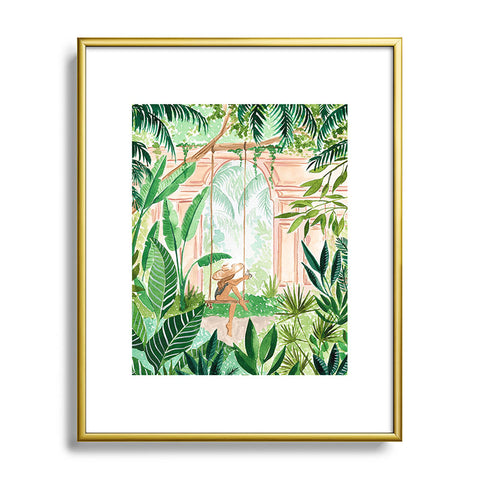 Sabina Fenn Illustration Jungle Swing Metal Framed Art Print