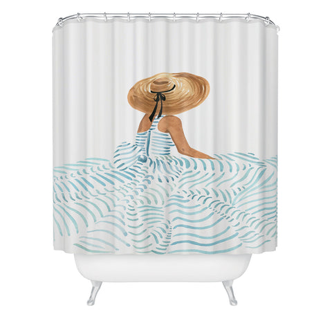 Sabina Fenn Illustration Madame Fleur II Shower Curtain