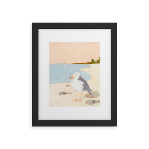 Sabina Fenn Illustration Seagull Framed Art Print