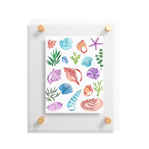 Sabina Fenn Illustration Seashells I Floating Acrylic Print
