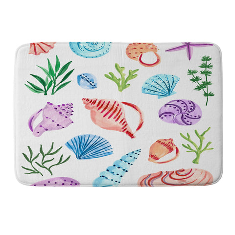 Sabina Fenn Illustration Seashells I Memory Foam Bath Mat